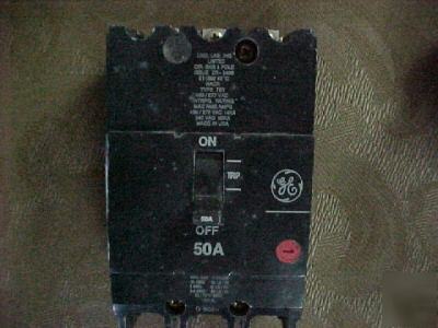Ge - 50 amp 3 pole 480 vac circuit breaker 