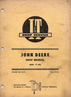 John deere series 4520 shop manual