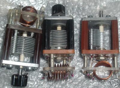 Lc tank variable capacitor + coil ham cw pa lot of 3