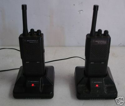 Lot of 2 motorola radius P1225 2 way radios w/ chargers