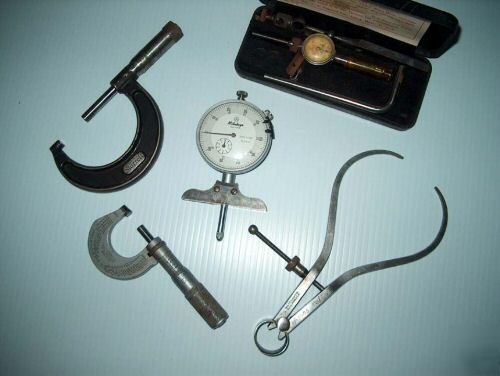 Micrometers, depth gauge, caliper, last word indicator