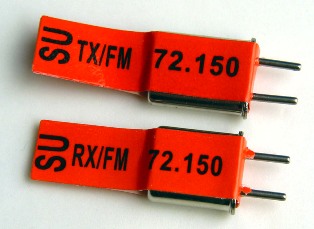 Pair 72.150MHZ channel 18 fm control crystal crystals