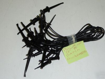 Pomona misc patch cables minigrabbers-lot of 10