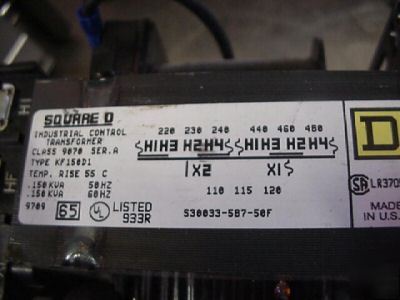 Sqd machine tool transformer 230/460:115V