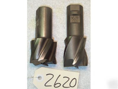 (2) large dia. hss end mills, good condition 