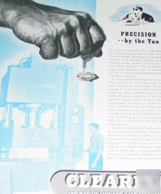 Cmc -clearing machine presses / 2 1947 ads lot