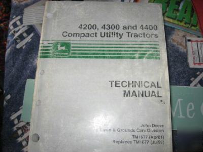John deere service manual 4200, 4300, 4400 tractor