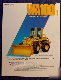 Komatsu WA100-1 wheel loader brochure