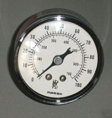 Marsh air pressure gauge 0-100 psi - 1-1/2