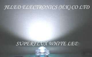 NEW100X superflux white 5MM r/h led lamp 15,000MCD f/r