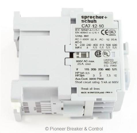 New s+s sprecher+schuh contactor CA7-12-10-220W 3POLE