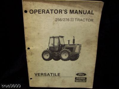 Original ford versatile 256 276 ii operator's manual