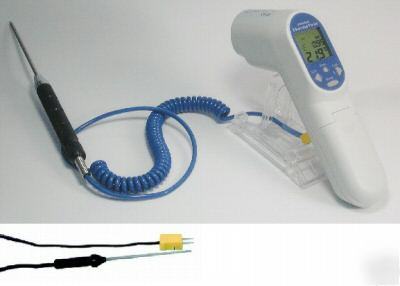 Pro 2-in-1 ir & thermocouple laser thermometer