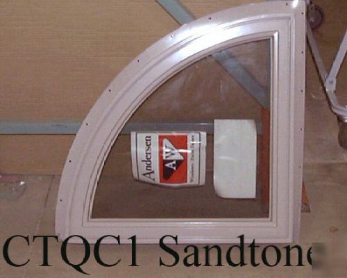Andersen sandtone vinyl clad quarter round window CTQC1