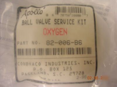 (3) puritan bennett medical gas ball valve repair kit
