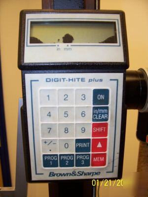 Brown and sharpe digit hite plus 24 height gage .0001