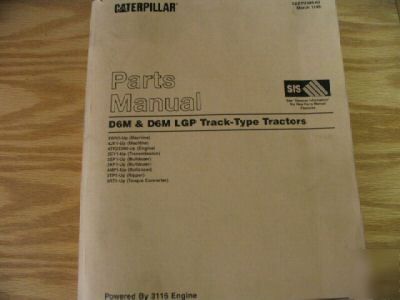 Caterpillar D6M lpg track type tractor parts manual