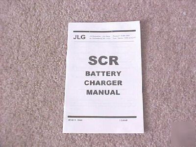 Jlg scr battery charger manual