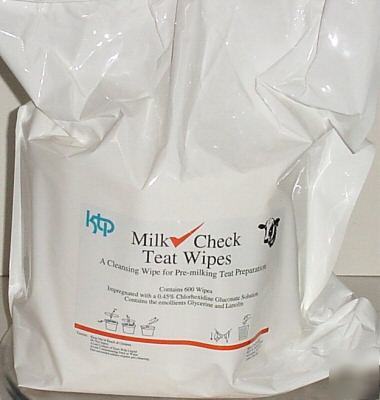 Pre-milking teat wipes refill case of 2400