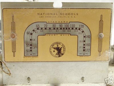 Vintage national schools standard shortwave ham radio
