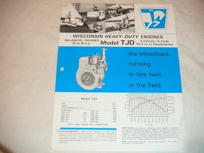 Wisconsin engine model tjd brochure 