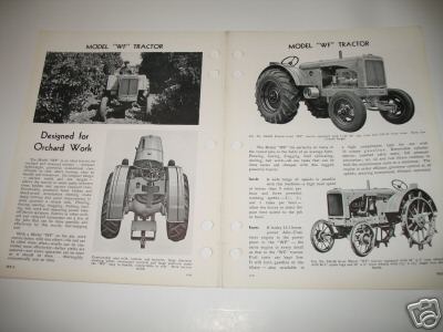 Allis chalmers model wf tractor ad brochure