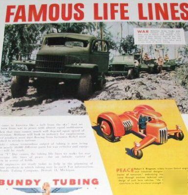 Bundy tubing - ww ii era famous life lines -4 1940S ads