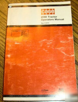 Case 2090 tractor operator's manual book catalog