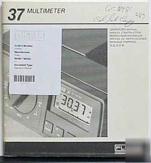Fluke 37 multimeter operators manual