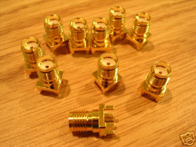 New 10 microwave sma pcb female connectors - 