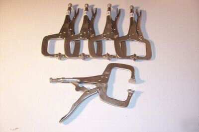 New 5 pc. 11'' locking c clamps 