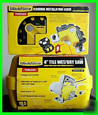 Workforce THD250 wet dry tile stone saw cutter w/ laser