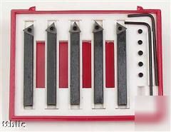 5PC indexable carbide turning tool set 1/4