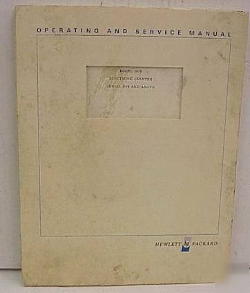 Agilent hp 523B electronic counter oper/service manual