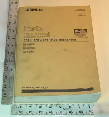 Caterpillar parts book - TH63 - TH82 - TH83 telehandler