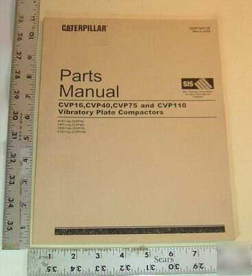 Caterpillar parts book - vibratory plate compactor-list