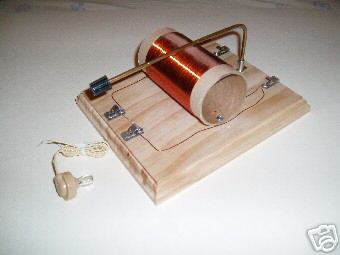 Crystal radio kit with brass rod tunning prewound coil 