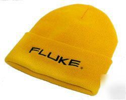 Fluke test meter lineman gold knit ski snowboard hat 