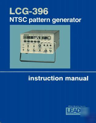 Leader lcg-396 pattern generator instruction manual