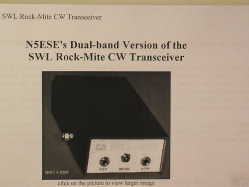 Rockmite qrp 40 and 20 meter transceiver kits and more