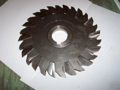 Staggered tooth side milling cutter 8 x 3/8 x 1/2 hss