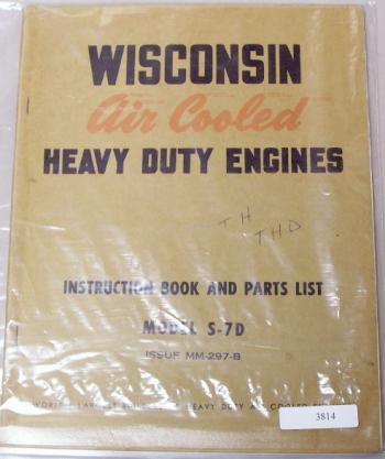 Wisconsin s-7D heavy duty engine operators parts manual