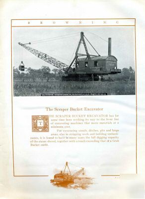 1910 browning excavator crane steam shovel catalog big