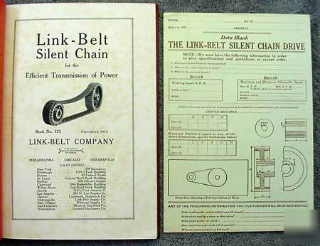 1914 link-belt catalog data mills dam factory power &