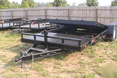 22 ft 18+4 tilt flatbed skidsteer equipment trailer 