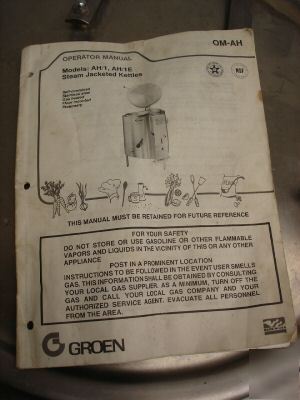 Groen ah/1-20 gas steam jacket kettle 20 gallon 