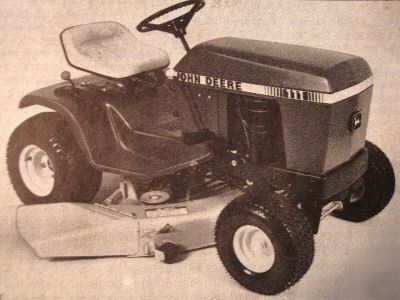 John deere 108 111 lawn & garden tractor parts catalog