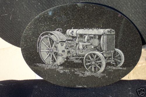 Twin city granite tractor etching