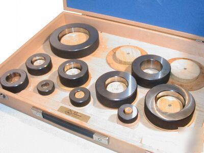 10 fowler bowers ring set gages .70845 - 3.74018