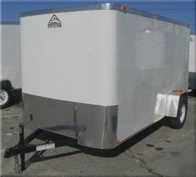 7X12 7 x 12 single axle enclosed cargo utility trailer